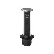 Rok Hardware Waterproof 2 Plug Port Pull Up Power Bar Outlet Receptacle Dual ...