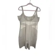 Cacique Open Bust Bodysuit Shape Wear Nude Size 26/28 NWT