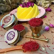 2-Gr Award-Winning Certified Grade A+ Saffron Threads- 100% Pure & Natural All Red Golden Spice for Tea, Paella,Tahchin,Golden Milk- Top Grade Superior Saffron
