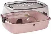 Hamster Cage House,with Openable Top,Clear Ventilation Habitat Small Animal Cage for Gerbils Sugar Glider Small Animals Bunny, Pink