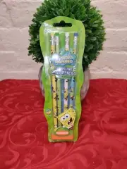 VTG SpongeBob SquarePants Pencils Sparkling Sand Glitter 4 Pencils Nickelodeon