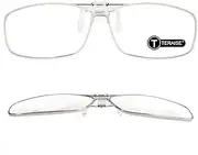 TERAISE Clip On Reading Glasses with Flip Up Function Metal Full-Frame Clipped on Prescription Glasses Designed for Myopia Fashion Readers for Men and Women HD Lens Portable Glasses case