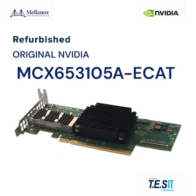 NVIDIA Mellanox® MCX653105A-ECAT ConnectX-6 VPI Adapter, 100Gb/s, QSFP56