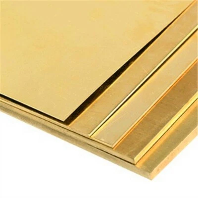 BRASS SHEET / PLATE ALLOY 260 1/8" (.125") x 2" x 2"