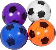 Toyvian Inflatable Soccer Balls 4 Pack Beach Toys Floating Balls for Teens Pool Football Soccer for Family Fun