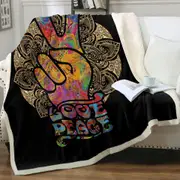 Love Peace Throw Blanket