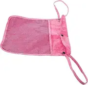 Stroller Hanging Bag Large Capacity Mesh Bag for Diaper Storage Universal Stroller Organizer Baby Stroller Caddy Linen Fabric Rose Red