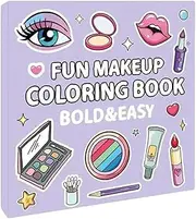 Coloring Books for Kids,Girl Cosmetics Picture Books - Preschool Supplies, 40 Sheets Painting Book Including Simple and Big Illustrations for Kids Adults