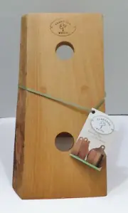 New Irish Claddagh Wood 2-Bottle Wine Holder Balance Stand Crafted in Ireland