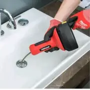 snakeDrain Auger plumbing with Gloves 3/4"-2" Pipe Snake Drain Clog for Batht