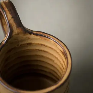 粗陶咖啡杯碟組創意拿鐵杯拉花杯個性情侶藝術杯卡布奇諾咖啡杯子