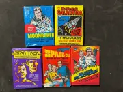 Vintage 1970's Space Themed Wax Packs - 5 Sealed packs