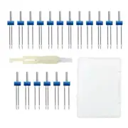 18pc Sewing Machine Needle Double Twin Needle with Needle Threader Sewing Needle