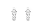 2x Avanti 700ml Acrylic Bar Cocktail Party Drink Shaker/Mixer Martini Maker CLR
