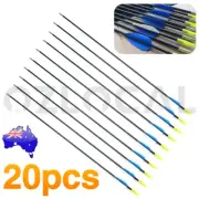 20X 31" Fiberglass Arrows Archery Hunting Target Compound Bow Fiber Glass Bows