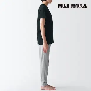 【MUJI 無印良品】男棉質無側縫天竺圓領短袖T恤(共2色)