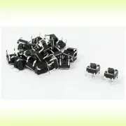 28pcs 6mm x 6mm x 4mm Round Pushbutton 4-Pin Momentary Tactile Switch