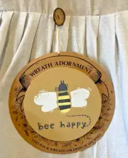 NEW Primitives by Kathy 10" Bee Happy Wreath Insert