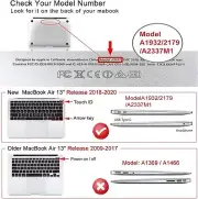 Air 13 Inch Case 2020-2018 Release A2337M1/ A1932/A2179 13-13.3 inc for MacBook