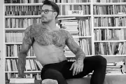 [H194] Handsome Man Cute Male Model Showing Off Body Physique Art Photography
