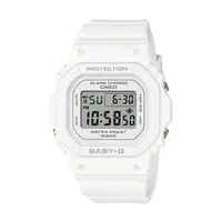 在飛比找PChome24h購物優惠-【CASIO BABY-G】經典輕盈方形電子休閒腕錶-奶白色