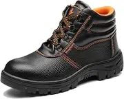 [SDEQA] Steel Toe Shoes for Mens Work Safety Boots Lightweight Comfortable Puncture Proof Indestructible Sneakers Construction Footwear