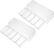 Abaodam Poker Chips Tray Poker Chip Rack 2pcs Poker Chips Storage Box with Lids Poker Chips Storage Organizer Poker Chips Case