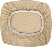 SAFIGLE Elastic Piano Stool Cover Simple Solid Color Design Full-Wrapped Bench Cover for Home Hotel Events Beige Fits Bench