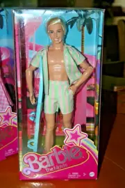 2023 Barbie The Movie Surfboard/Shirt/Shorts Ken Doll-New in Box