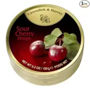 Cavendish And Harvey Sour Cherry Drops 5.3 OZ Candy PK-12 Buy More Save More