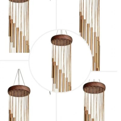 5 Pack Set of 12 Tube Wind Chimes Large Deep Tone Bells Outdoor Garden NEW