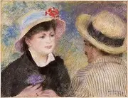 ARTICULOZY Giclee Print Rolled - Renoir - Boating Couple - 40x50 Inch Canvas Wall Decor Art Print