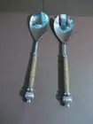 Pottery Barn Beaded Salad Servers: NIB: 12" Long