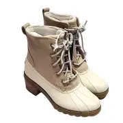 Sperry Top Sider Saltwater heel Ivory Techwave Stormwave boots NIB size 7.5