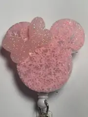 retractable badge holder Breast Cancer Awareness Minnie Mouse.