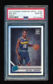 PSA 10 BOL BOL 2019-20 PANINI OPTIC SILVER HOLO PRIZM #162 RC ROOKIE CARD GEM MT