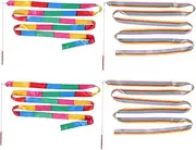 Happyyami 4 Pack Dance Streamers Soft Rhythmical Gymnastics Ribbons Child-Friendly Dance Ribbons Multi-Color for Adults Kids