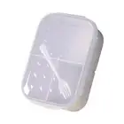 Food Container Shock-proof 3 Compartments Bento School Kids Lunch Box Convenient