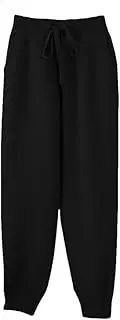 [Generic] Women's 100% Merino Wool Knit Trousers Solid Color Slim Elastic High Waist Bloomers Winter Thick Warm Leggings