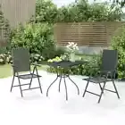 3 Piece Garden Dining Set Anthracite Steel