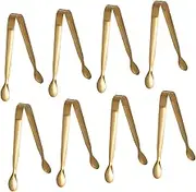 8Pcs Stainless Steel Serving Tongs Practical Ice Cube Clips Sugar Tongs and Appetizer Tools for Handling and Serving