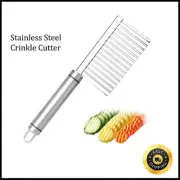Crinkle Potato Cutter Vegetable Waves Slicer Knife Stainless Steel Kitchen Tool