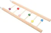Parrot Perch Toy Wooden Bird Climbing Ladder Bird Cage Ladder Parakeet Training Stand Safe for Chewing