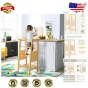 Toddler Standing Tower - Adjustable 3 Heights Step Stool for Independent Kids