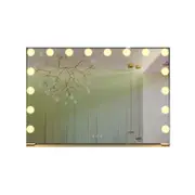 LED Makeup Mirror with Lights, Large Vanity Mirror, Aluminum Frame, 91.1x61.6cm, Silver