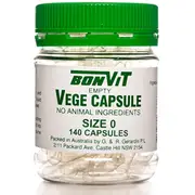 Bonvit Size 0 Empty Vege Capsules 140 Capsules