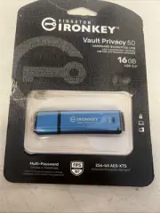Kingston Ironkey Vault Privacy 50 USB-C 16GB Flash Drive | IKVP50/16GB