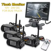 Car Reversing Camera + 7" LCD Monitor for Truck Bus Van Rear View Kit Aluminum
