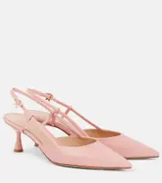 [Gianvito Rossi] Gianvito Rossi Ascent 55 leather slingback pumps AU 6 pink
