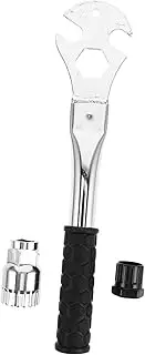 Mikinona 1 Set Bicycle Tools Portable Multi-function Wrench Bike Tire Tool Road Maintenance Tools Hub Cone Wrench Spanners Multi-functional Bicycle Pedal Wrench Silver Stainless Steel